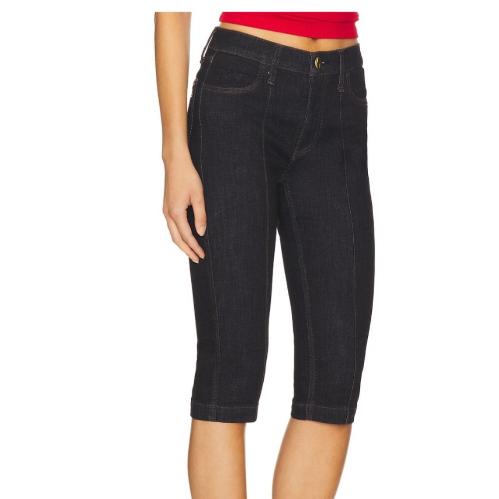 Rag & Bone Flexi Kit Mid Rise Capri Jeans in Rinse Denim